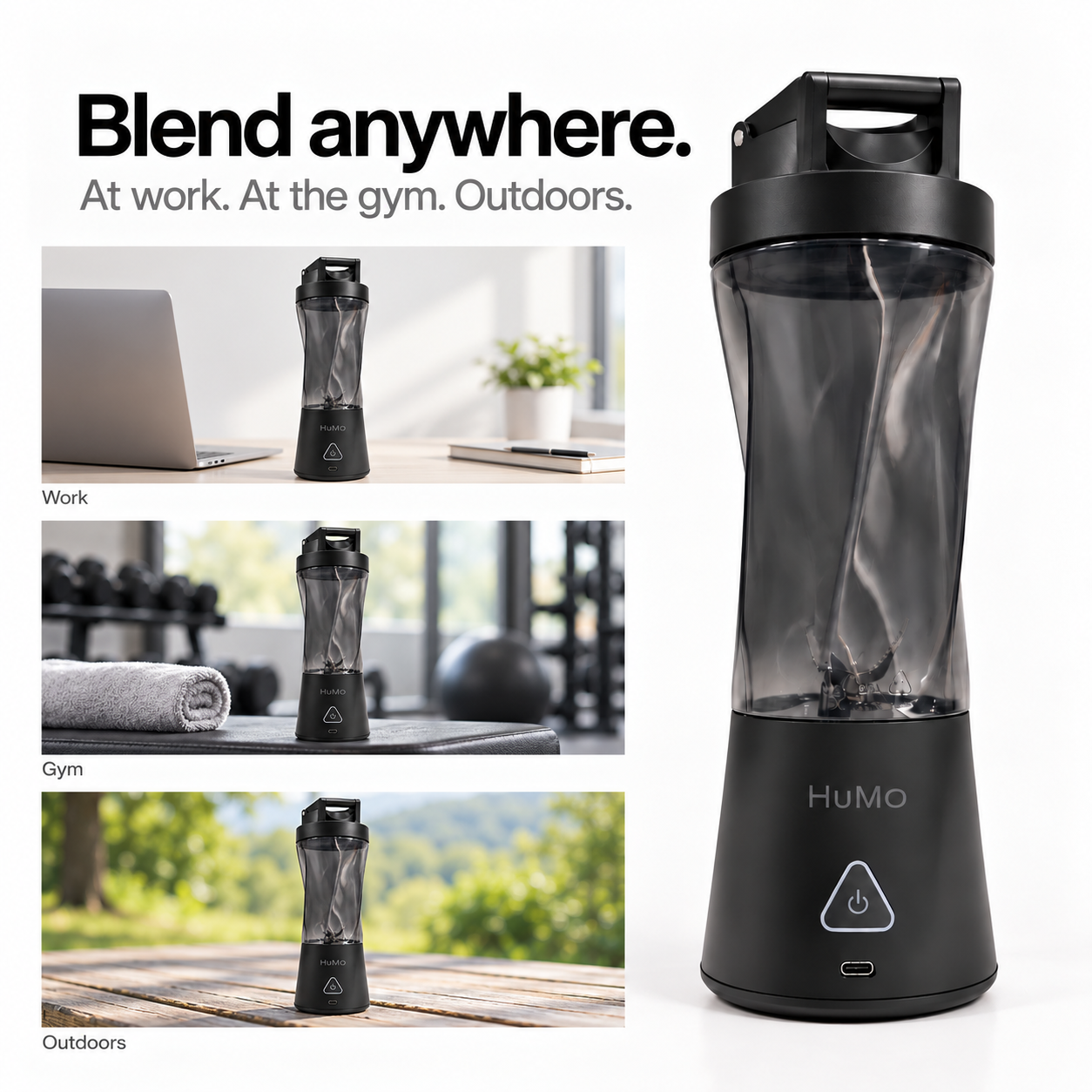 HuMo Pro Portable Blender | 700 ml USB-C Rechargeable - Image 4